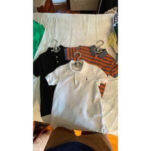 Ralph Lauren Boys Polo Shirt Lot – Size 5 – Black, White, Striped